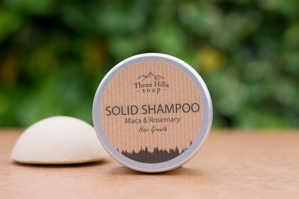 Three Hills Soap juuksekasvu soodustav tahke šampoon