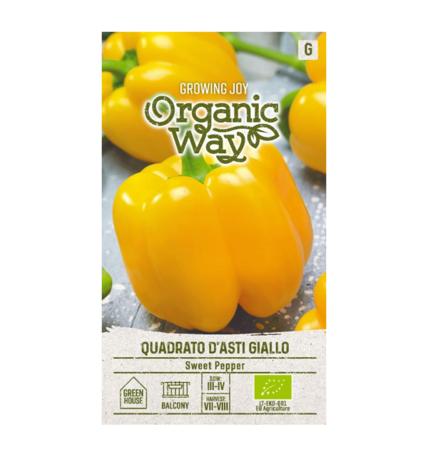 Kollane paprika maheseemned Organic Way 0,2g