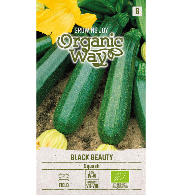 Suvikõrvits maheseemned Black Beauty Organic Way