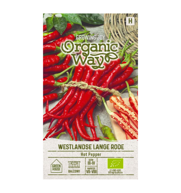 Terav pipar Westlandse Langde Rode maheseemned Organic Way