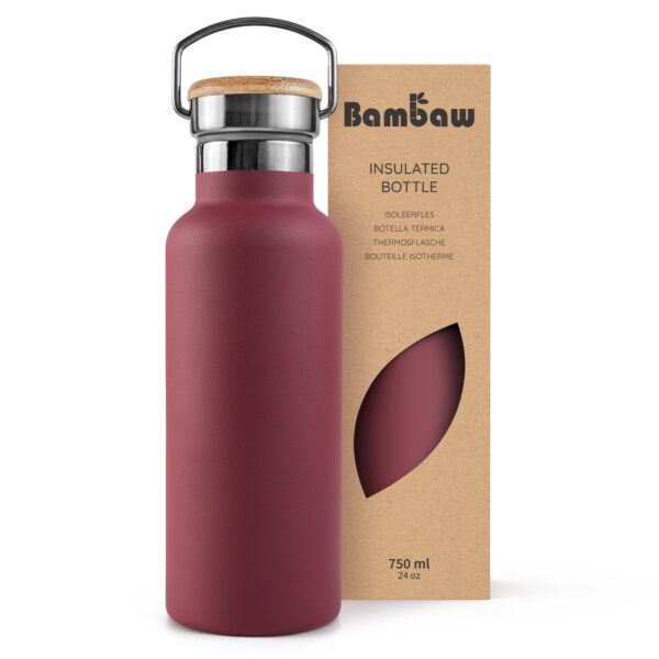 Bambaw korduvkasutatav termopudel punane, 750ml