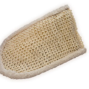 Sisali- ja froteekangast massaažikinnas