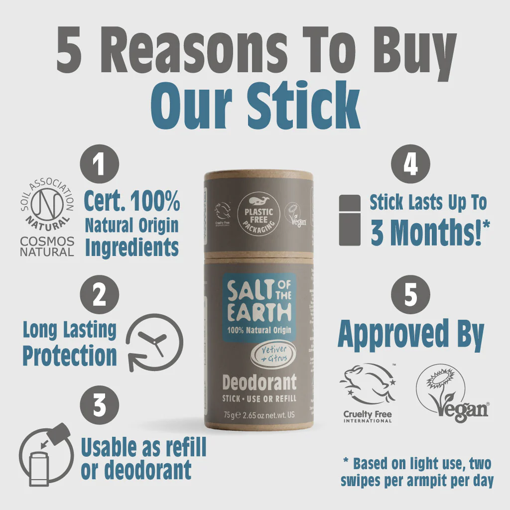 Salt of the Earth vetiver + citrus pulkdeodorandi täitesisu, 75g - Image 2