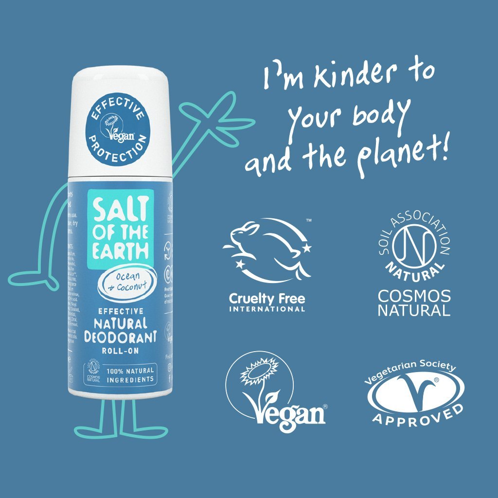 Salt of the Earth roll-on deodorant Ocean + coconut, 75ml